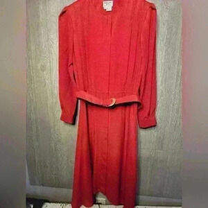 Vintage Andrea Gayle Red with black poka dot dress.